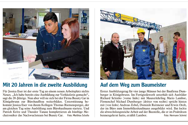 Vielfalt der Ausbildung in unserer Region