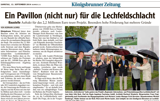 Pavillon für die Lechfeldschlacht