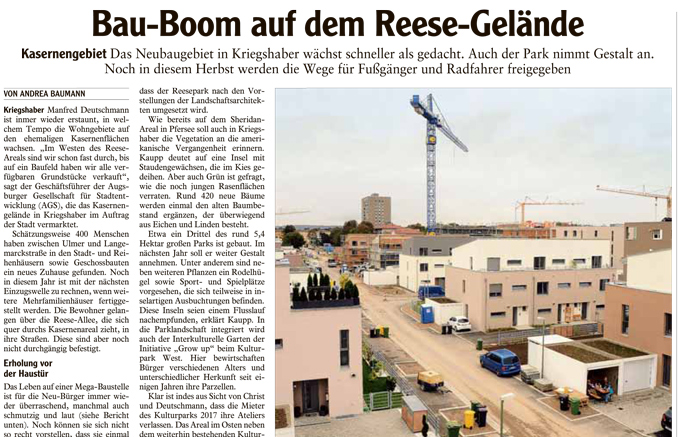 Bau-Boom auf dem Reese-Gelände