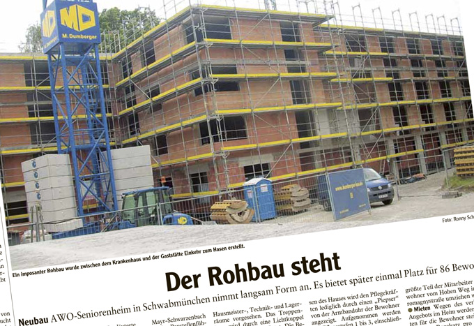 Der Rohbau steht