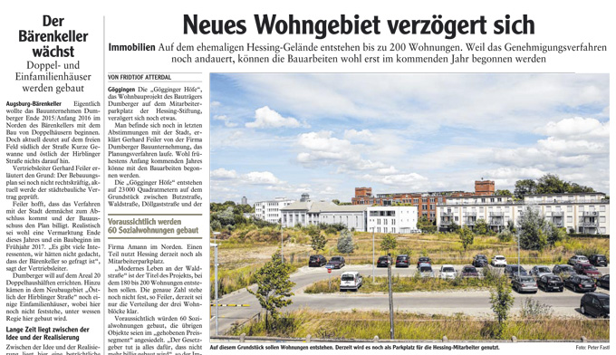 Neue Bauvorhaben in Augsburg