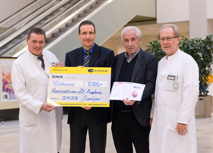 5.000 € für das Herzzentrum des Klinikums Augsburg