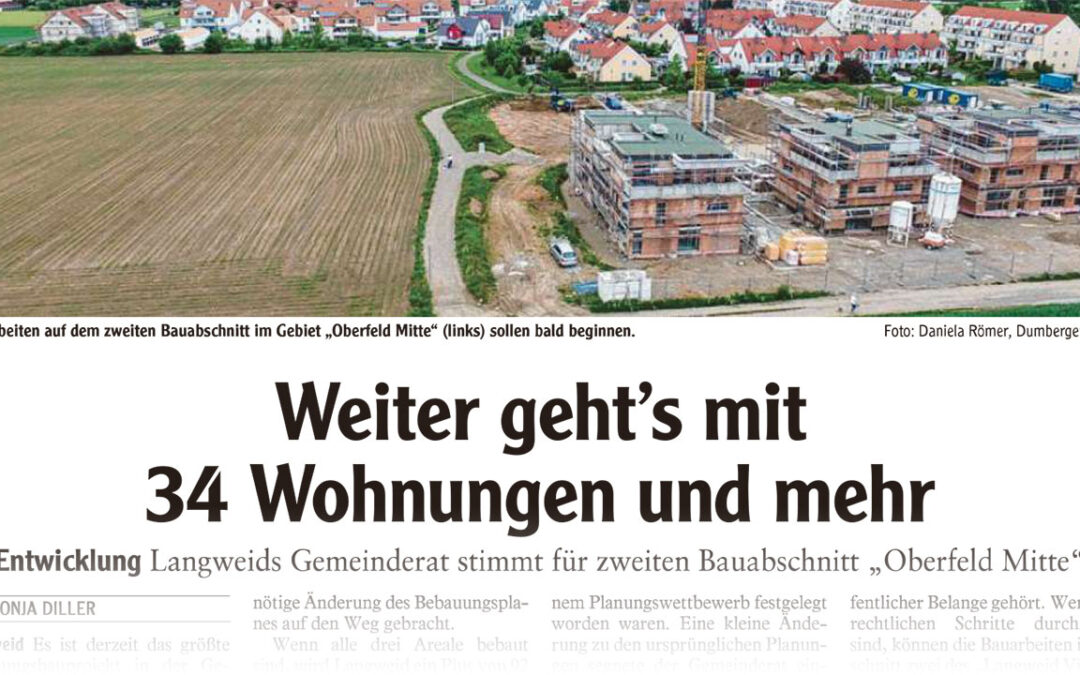 Langweid Village – Startschuß für 2. Bauabschnitt