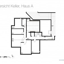 Übersicht Keller Haus A - Mehrfamilienhäuser Bobingen, Wendelinstraße - M. Dumberger Bauunternehmung GmbH & Co. KG