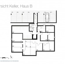 Übersicht Keller Haus B - Mehrfamilienhäuser Bobingen, Wendelinstraße - M. Dumberger Bauunternehmung GmbH & Co. KG