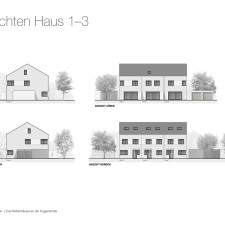 Ansichten Haus 1-3 - Reihenhäuser Königsbrunn, Fuggerstraße - M. Dumberger Bauunternehmung GmbH & Co. KG